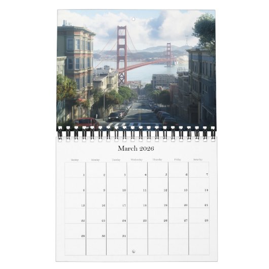 San Francisco 2025 Kalender - 12 iconische scènes (Mar 2026)