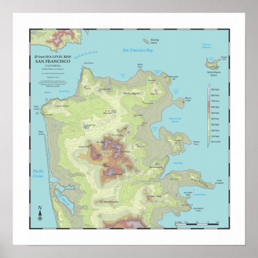 San Francisco 25ft Zee - 16x16 Poster (Voorkant)