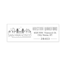 San Francisco | Aangepast zelfinkend stempel voor 