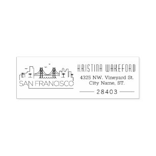 San Francisco Aangepast zelfinkend stempel voor