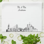 San Francisco Aangepaste Naam Theehanddoek Gift Theedoek (Gevouwen)