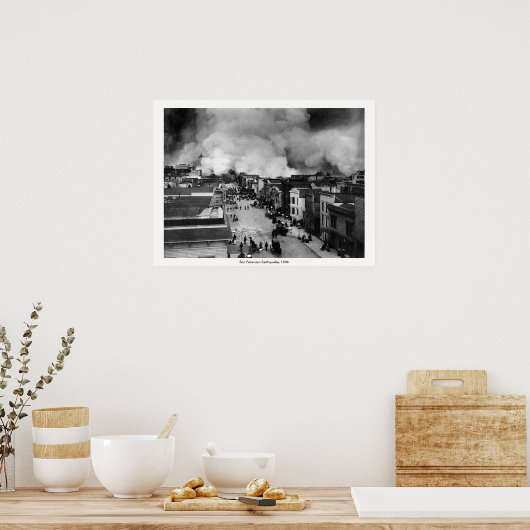 San Francisco Aardbeving Poster (Keuken)