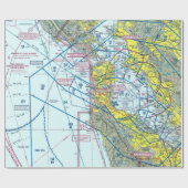 San Francisco Aeronautical Chart Gift Wrap Cadeaupapier (Vlak)
