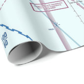 San Francisco Aeronautical Chart Gift Wrap Cadeaupapier (Rol Hoek)