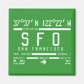 San Francisco Airport Code Magneet (Voorkant)