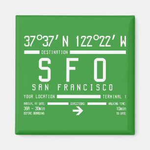 San Francisco Airport Code Magneet