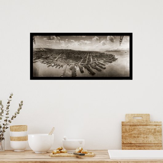 San Francisco Airship Foto 1908 Poster (Keuken)