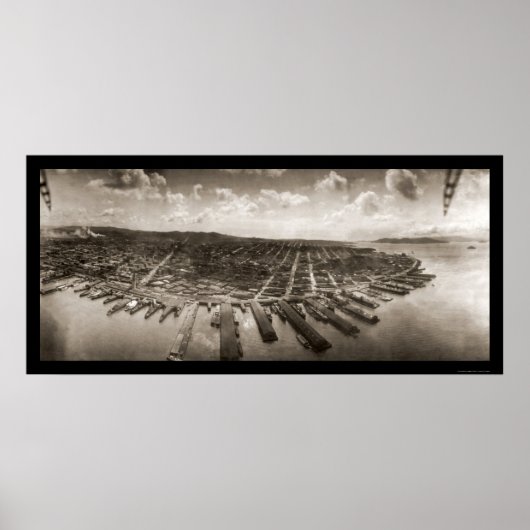 San Francisco Airship Foto 1908 Poster (Voorkant)