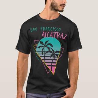 San Francisco Alcatraz Beach Palmbomen Vakantie T-shirt
