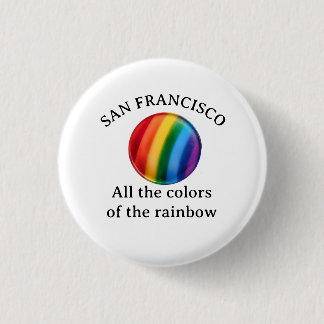 San Francisco Alle kleuren van de regenboog Ronde Button 3,2 Cm