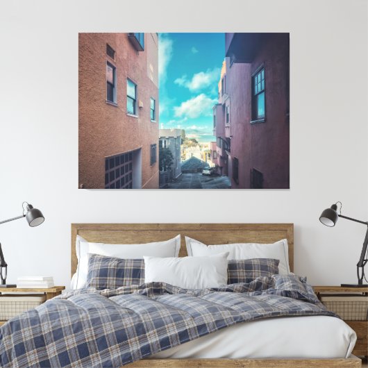 San Francisco Alleyway Canvas Afdruk (Insitu (Slaapkamer))