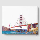 San Francisco Aquarel Bruiloft Gastenboek (Achterkant)