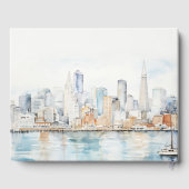 San Francisco Aquarel Landschap Bruiloft Gastenboek (Achterkant)