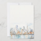 San Francisco Aquarel Landschap Bruiloft Save The Date (Achterkant)