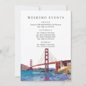 San Francisco Aquarel Verjaardags Weekend Kaart (Achterkant)