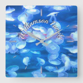 San Francisco Aquarium Jellyfish 0925 Vierkante Klok (Voorkant)