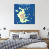 San Francisco Archipel, 200 'zee niveau stijging 3 Canvas Afdruk (Insitu (Slaapkamer))