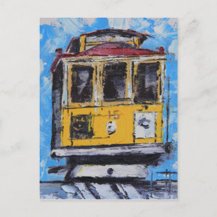 San Francisco Art, Cable Car Painting, Californië Briefkaart