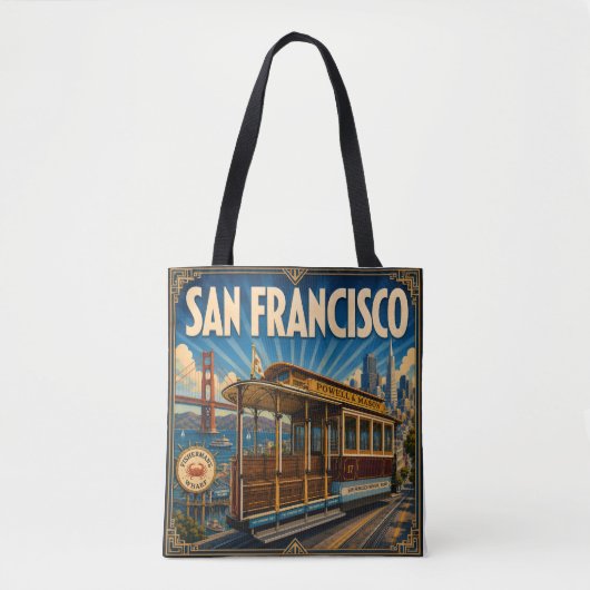 San Francisco art deco boodschappentas Tote Bag (Voorkant)