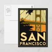 San Francisco Art Deco Poster Briefkaart (Voorkant / Achterkant)