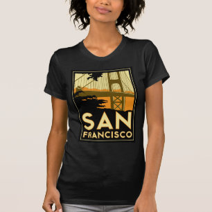 San Francisco Art Deco Travel Poster T-shirt
