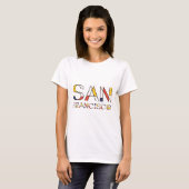 San Francisco artistiek, neoplasticisme stijl T-shirt (Voorkant volledig)