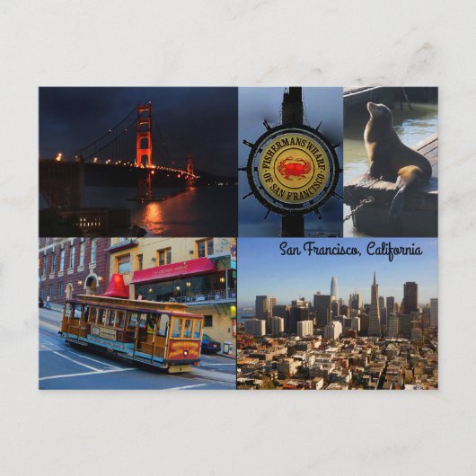 San Francisco Attractions #2 Briefkaart (Voorkant)