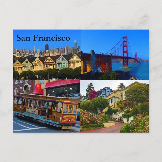 San Francisco Attractions #3-2 Briefkaart (Voorkant)