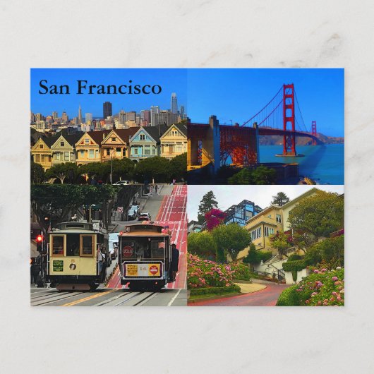 San Francisco Attractions #4 Briefkaart (Voorkant)
