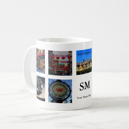 San Francisco Attractions Collage #1 Mok (Voorkant links)