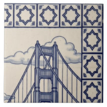San Francisco Azulejo-mozaïek 2 van 6 rechtsboven