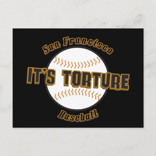 San Francisco Baseball Het is marteling Briefkaart (Voorkant)