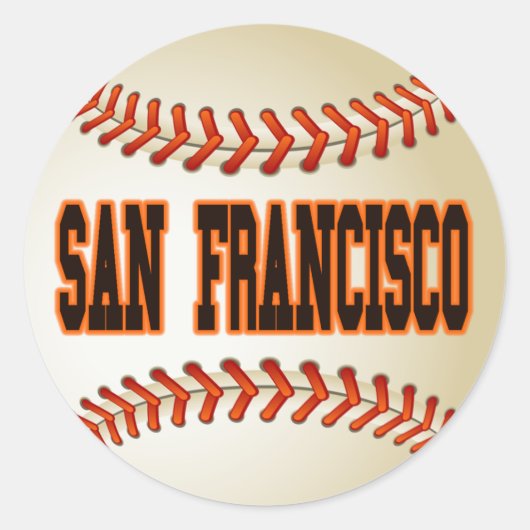 SAN FRANCISCO BASEBALL RONDE STICKER (Voorkant)