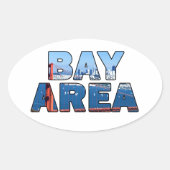 San Francisco Bay Area Ovale Sticker (Voorkant)