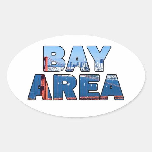 San Francisco Bay Area Ovale Sticker (Voorkant)