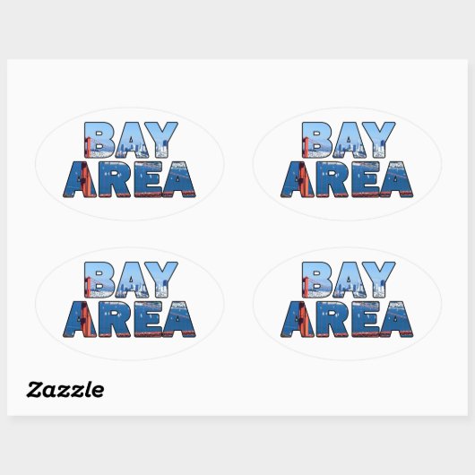 San Francisco Bay Area Ovale Sticker (Vel)