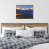 San Francisco Bay bij nacht Canvas Afdruk (Insitu (Slaapkamer))