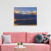 San Francisco Bay bij nacht Canvas Afdruk (Insitu (Woonkamer))