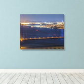 San Francisco Bay bij nacht Canvas Afdruk (Insitu (Houten vloer))
