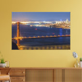 San Francisco Bay bij nacht Canvas Afdruk (Insitu (Woonkamer))