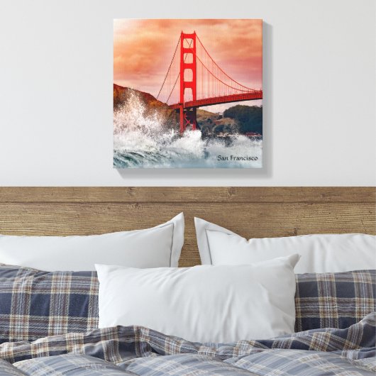 San Francisco Bay Bridge Canvas Afdruk (Insitu (Slaapkamer))