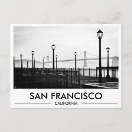 San Francisco Bay Bridge Embarcadero Black & White Briefkaart