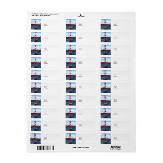 San Francisco Bay Bridge Etiket (Full Sheet)