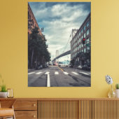 San Francisco Bay Bridge Uitzicht Canvas Afdruk (Insitu (Woonkamer))