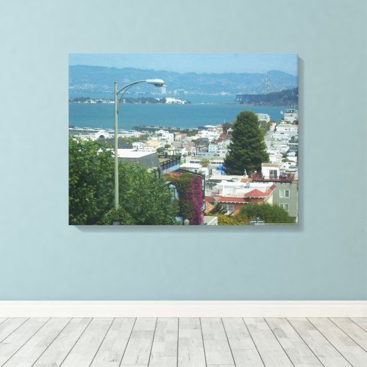 SAN FRANCISCO BAY, CA CANVAS AFDRUK (Insitu (Houten vloer))