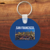 San Francisco Bay - Californisch stadsgezicht Sleutelhanger (Voorkant)