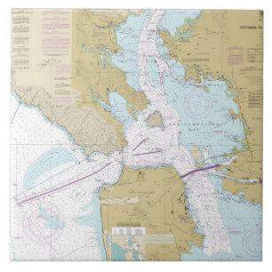 San Francisco Bay Chart Tegeltje