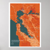 San Francisco Bay Map Poster (Voorkant)