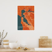 San Francisco Bay Map Poster (Keuken)