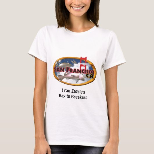 San Francisco Bay met persoonlijke woorden T-shirt (Voorkant)